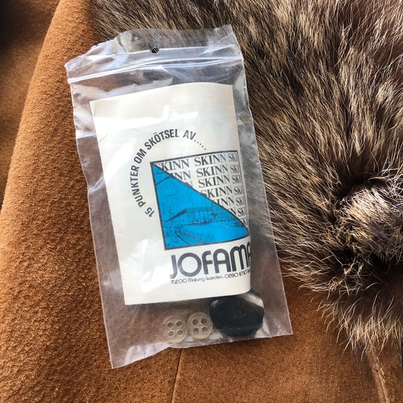 SOLD Vintage Caramel Suede & Fur Belted Coat Jacket 70s Size 40 - Picture 11 of 13